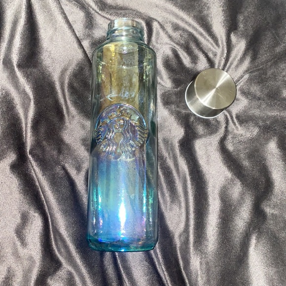 🦋Vintage Starbucks Rainbow Iridescent Glass bottle! - Picture 2 of 6